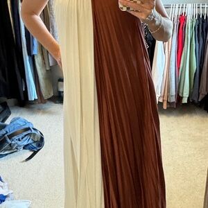 Elegant Two-Tone Anthropologie Maxi Dress